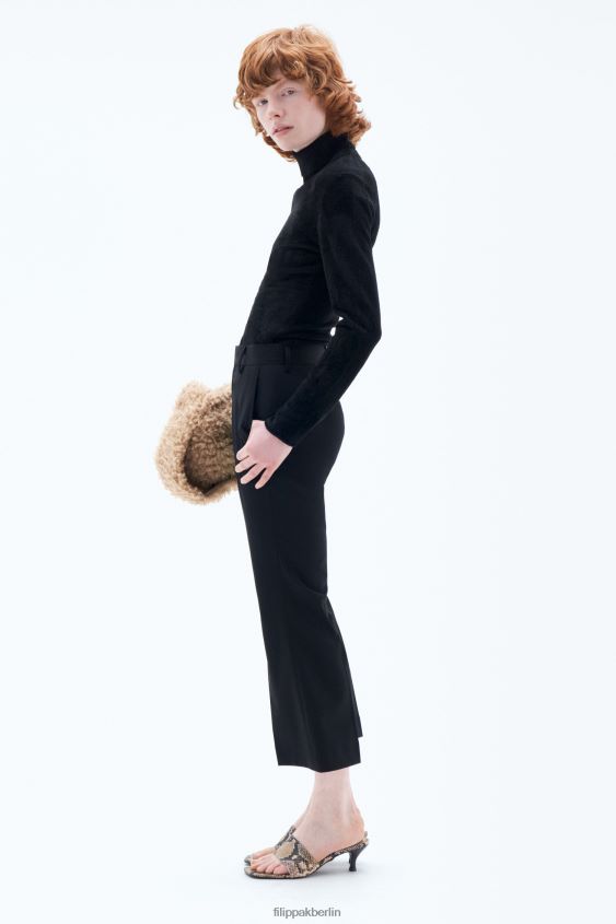 Filippa K L8HHT92 Bekleidung Schwarz Frauen Kurze Kick-Flare-Hose