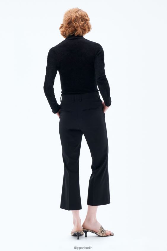 Filippa K L8HHT92 Bekleidung Schwarz Frauen Kurze Kick-Flare-Hose