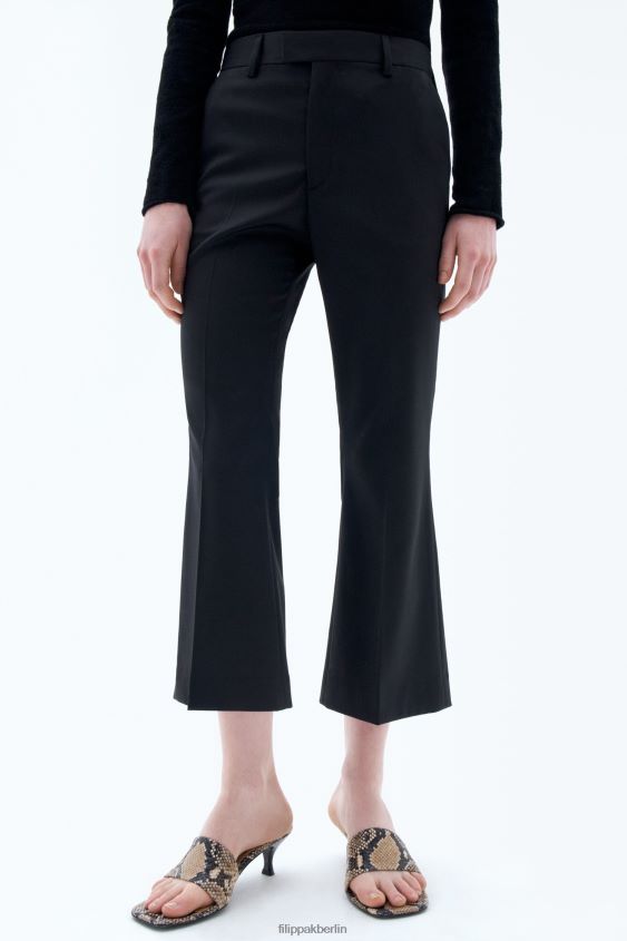 Filippa K L8HHT92 Bekleidung Schwarz Frauen Kurze Kick-Flare-Hose