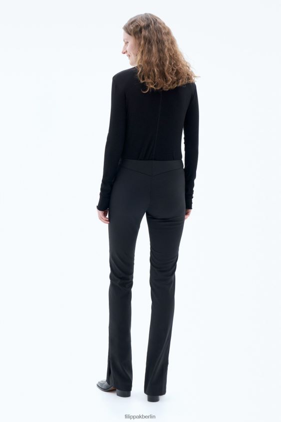 Filippa K L8HHT95 Bekleidung Schwarz Frauen schmale Reißverschlusshose
