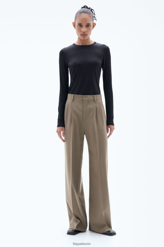 Filippa K L8HHT96 Bekleidung Nougat Frauen Darcey-Wollhose