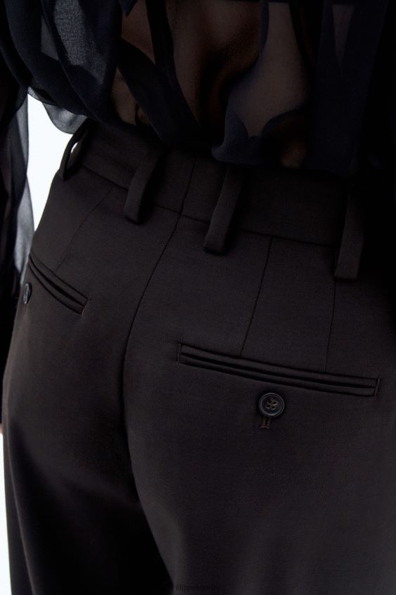 Filippa K L8HHT97 Bekleidung dunkle Schokolade Frauen Darcey-Wollhose