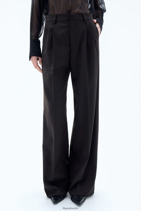 Filippa K L8HHT97 Bekleidung dunkle Schokolade Frauen Darcey-Wollhose
