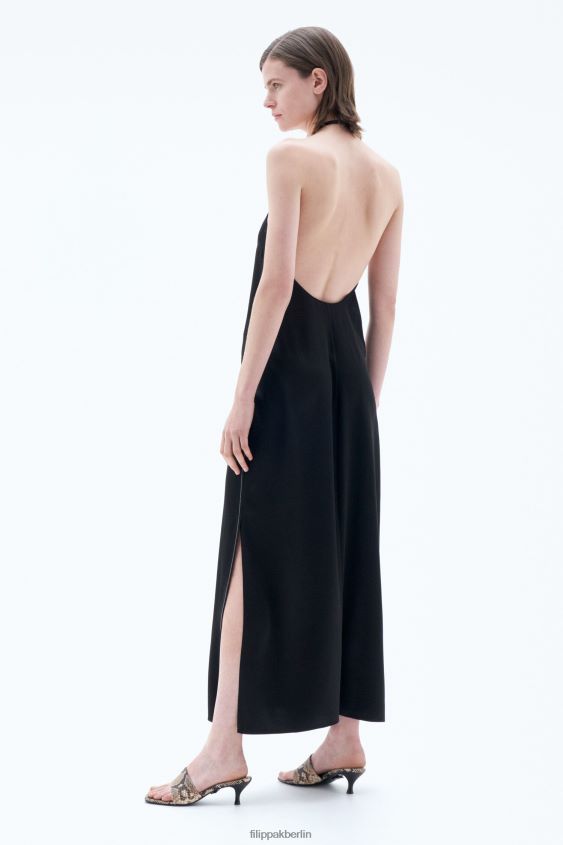 Filippa K L8HHT208 Bekleidung Schwarz Frauen Kleid mit tiefem Rückenausschnitt