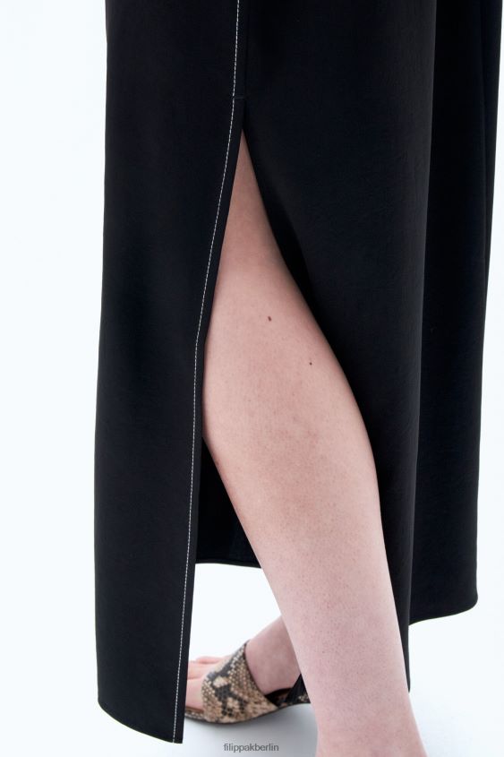 Filippa K L8HHT208 Bekleidung Schwarz Frauen Kleid mit tiefem Rückenausschnitt