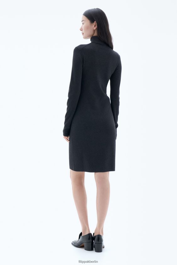 Filippa K L8HHT215 Bekleidung Anthrazit-Melange Frauen Monica-Kleid