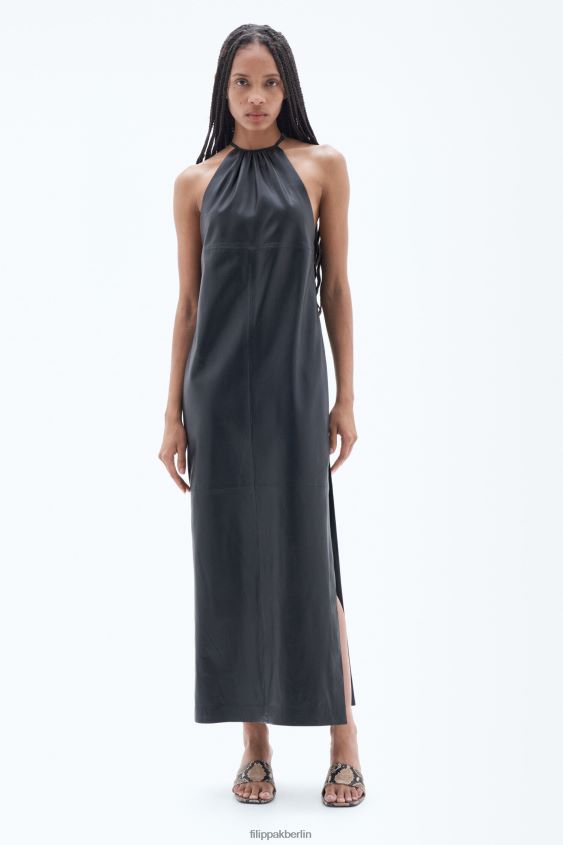 Filippa K L8HHT219 Bekleidung Schwarz Frauen Lederkleid