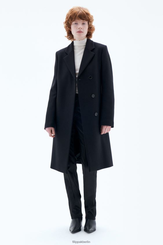 Filippa K L8HHT12 Bekleidung Schwarz Frauen Kaya-Mantel
