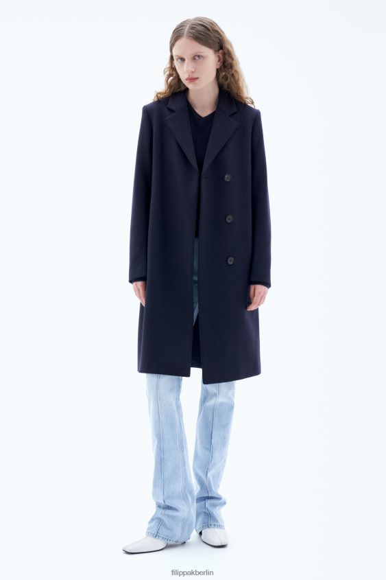 Filippa K L8HHT13 Bekleidung Marine Frauen Kaya-Mantel