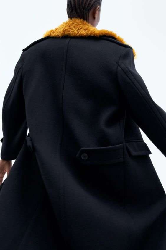 Filippa K L8HHT15 Bekleidung Schwarz Frauen langer Peacoat