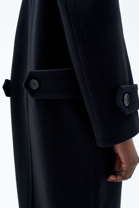 Filippa K L8HHT15 Bekleidung Schwarz Frauen langer Peacoat