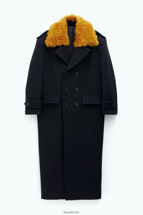 Filippa K L8HHT15 Bekleidung Schwarz Frauen langer Peacoat