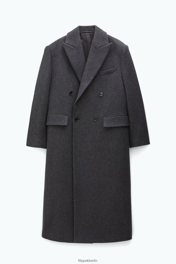 Filippa K L8HHT18 Bekleidung Anthrazit-Melange Frauen maßgeschneiderter Mantel