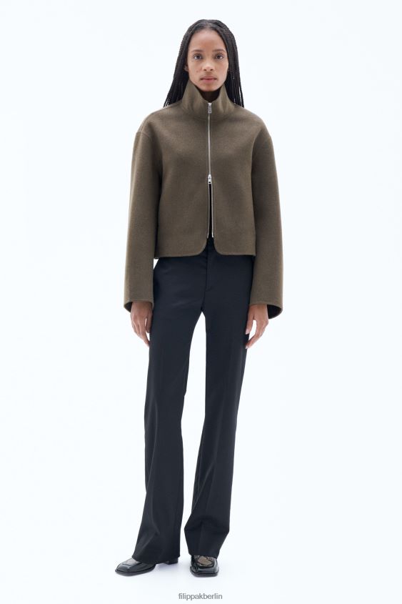 Filippa K L8HHT19 Bekleidung Olivenmelange Frauen Dafina-Jacke