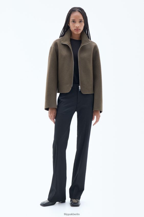 Filippa K L8HHT19 Bekleidung Olivenmelange Frauen Dafina-Jacke