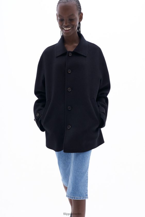Filippa K L8HHT23 Bekleidung Schwarz Frauen Jacke aus Wollkaschmir