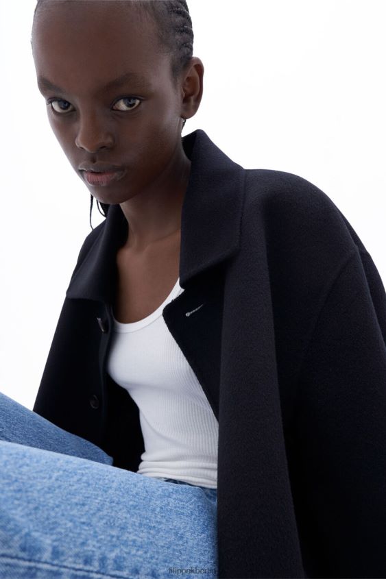 Filippa K L8HHT23 Bekleidung Schwarz Frauen Jacke aus Wollkaschmir