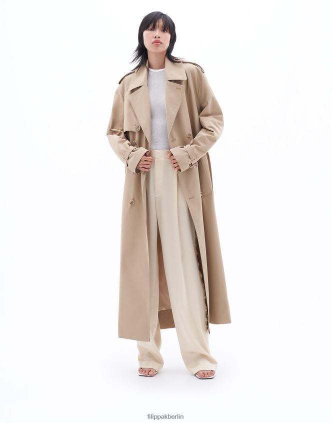 Filippa K L8HHT25 Bekleidung Sandbeige Frauen Regenmantel