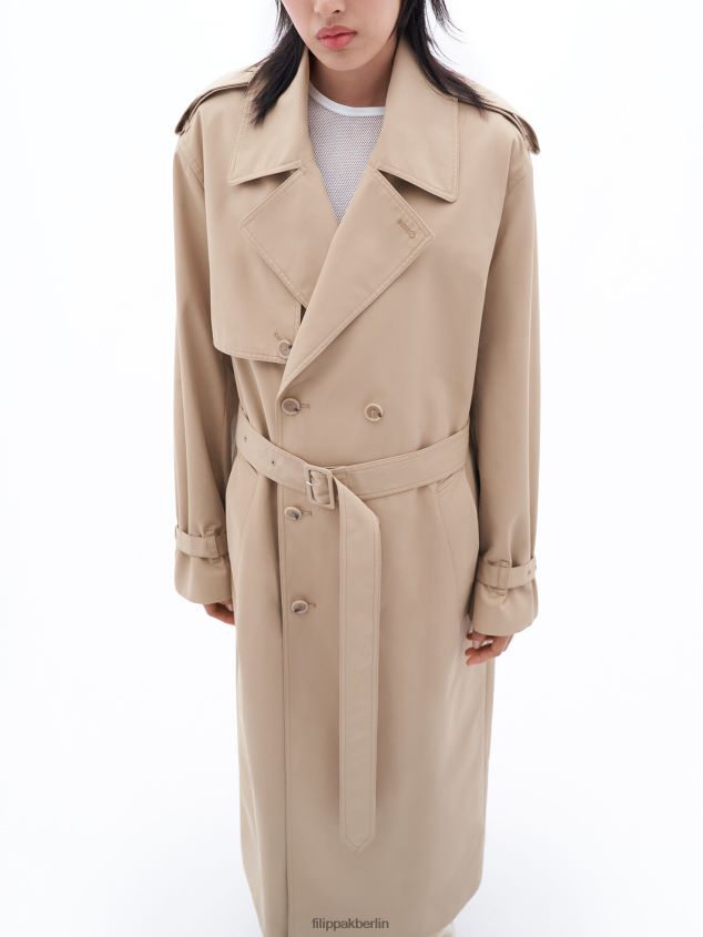 Filippa K L8HHT25 Bekleidung Sandbeige Frauen Regenmantel