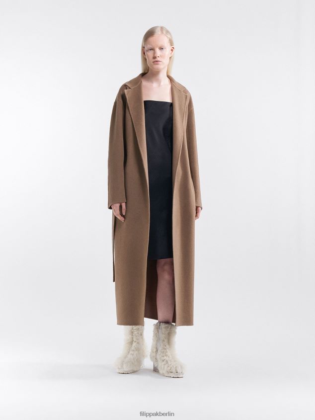 Filippa K L8HHT27 Bekleidung dunkles Khaki Frauen Alexa Mantel