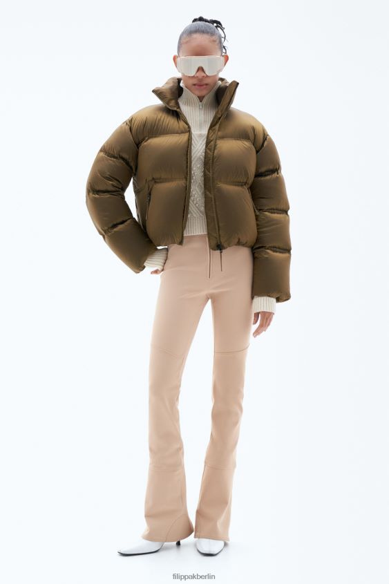 Filippa K L8HHT4 Bekleidung bronzegrün Frauen kurze Pufferjacke