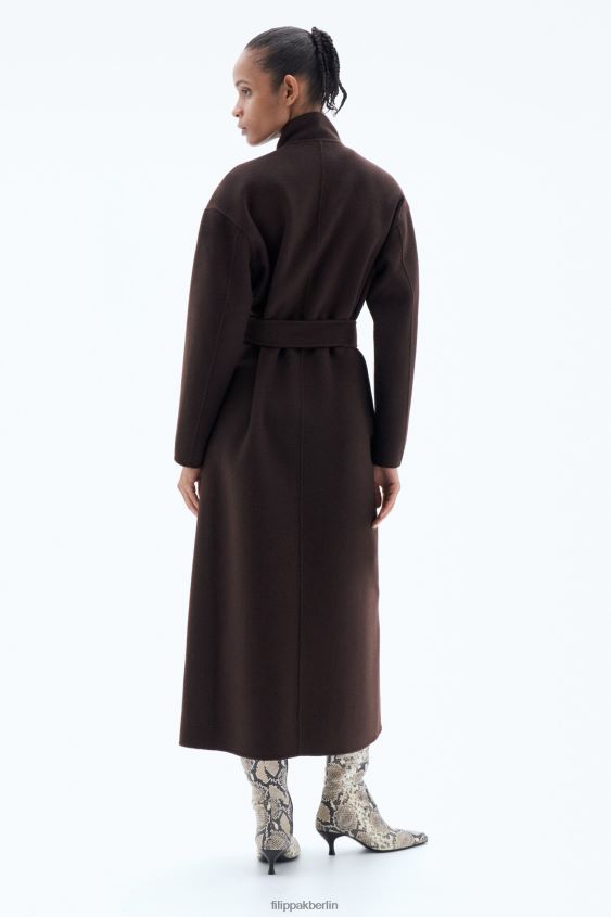 Filippa K L8HHT6 Bekleidung dunkle Schokolade Frauen Alexa Mantel