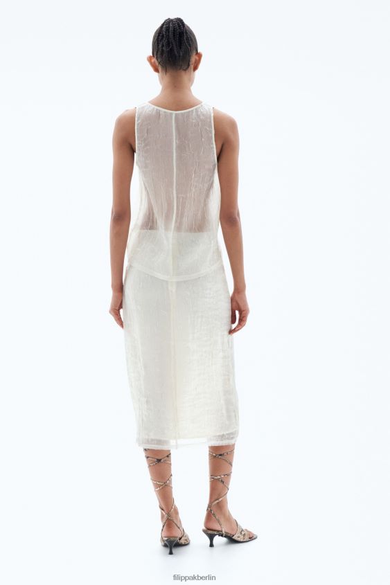 Filippa K L8HHT126 Bekleidung Winterweiß Frauen Tanktop in Knitteroptik