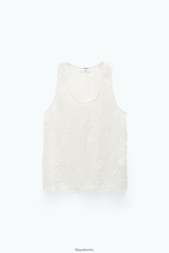 Filippa K L8HHT126 Bekleidung Winterweiß Frauen Tanktop in Knitteroptik