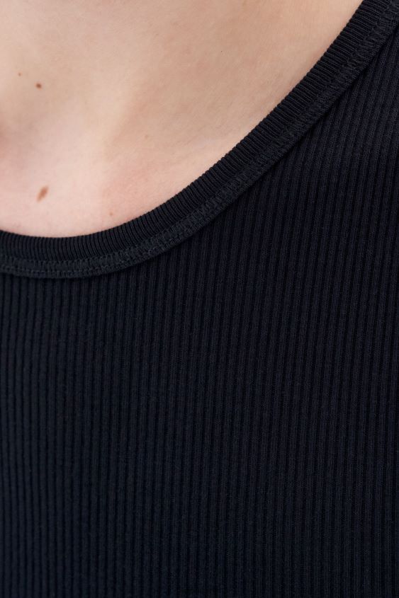 Filippa K L8HHT142 Bekleidung Schwarz Frauen Feinripp-Tanktop