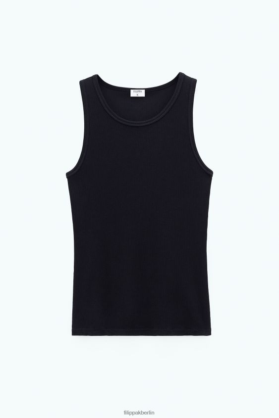 Filippa K L8HHT142 Bekleidung Schwarz Frauen Feinripp-Tanktop