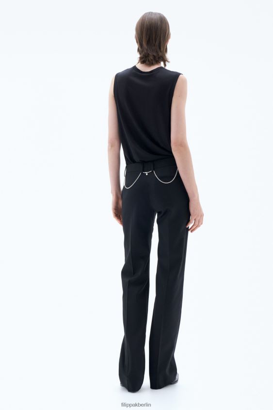Filippa K L8HHT168 Bekleidung Schwarz Frauen Tanktop mit V-Ausschnitt