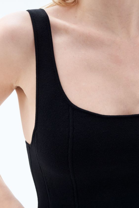 Filippa K L8HHT41 Bekleidung Schwarz Frauen gestricktes Korsett