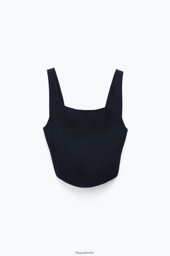 Filippa K L8HHT41 Bekleidung Schwarz Frauen gestricktes Korsett