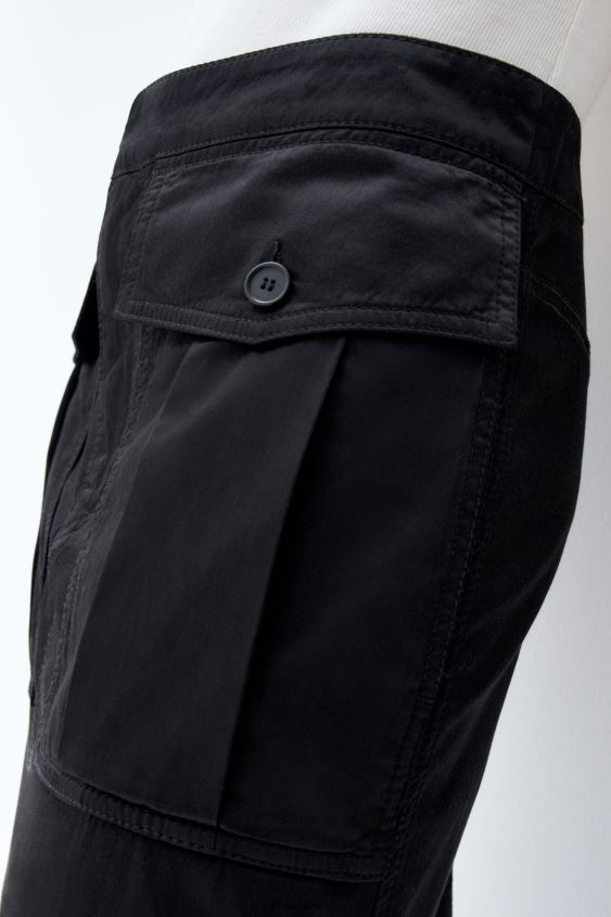 Filippa K L8HHT226 Bekleidung Schwarz Frauen langer Cargorock