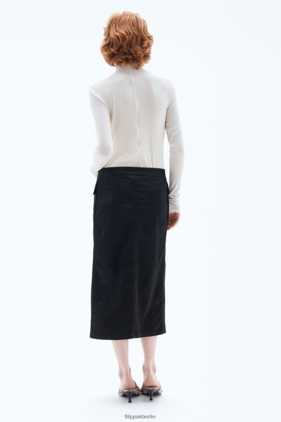 Filippa K L8HHT226 Bekleidung Schwarz Frauen langer Cargorock