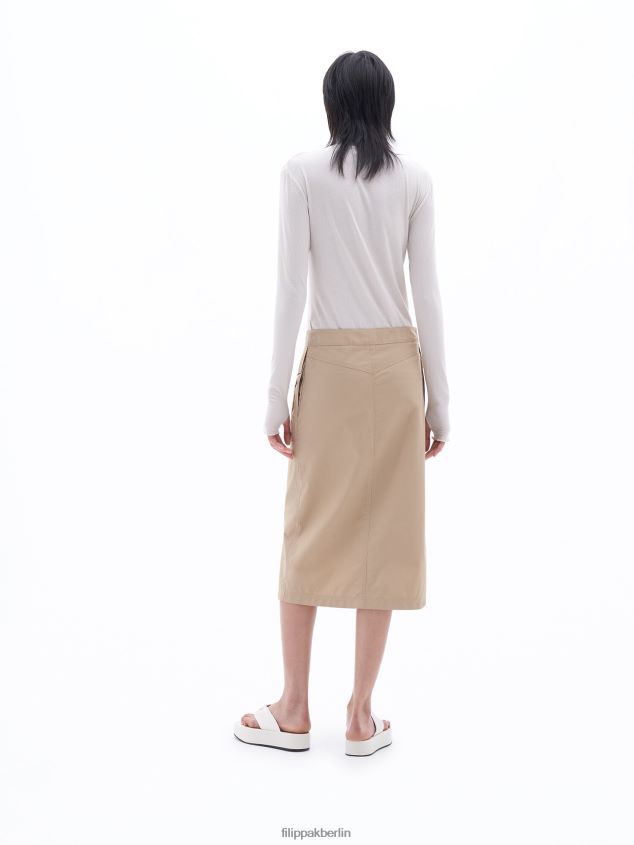 Filippa K L8HHT229 Bekleidung Sandbeige Frauen langer Cargorock
