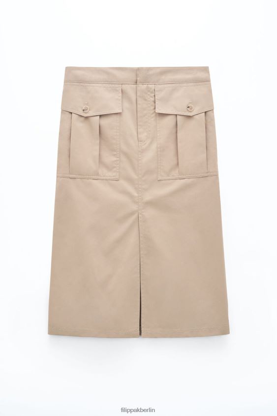 Filippa K L8HHT229 Bekleidung Sandbeige Frauen langer Cargorock