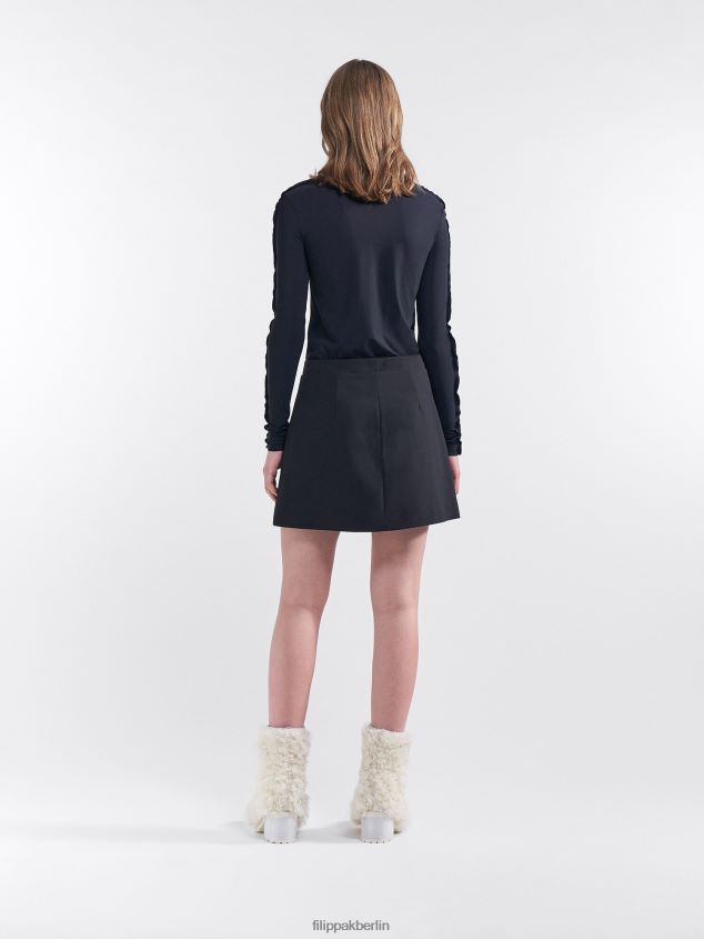 Filippa K L8HHT231 Bekleidung Schwarz Frauen Mina-Rock