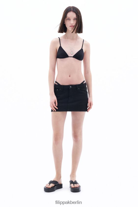 Filippa K L8HHT248 Bekleidung Schwarz Frauen Triangel-Bikinioberteil