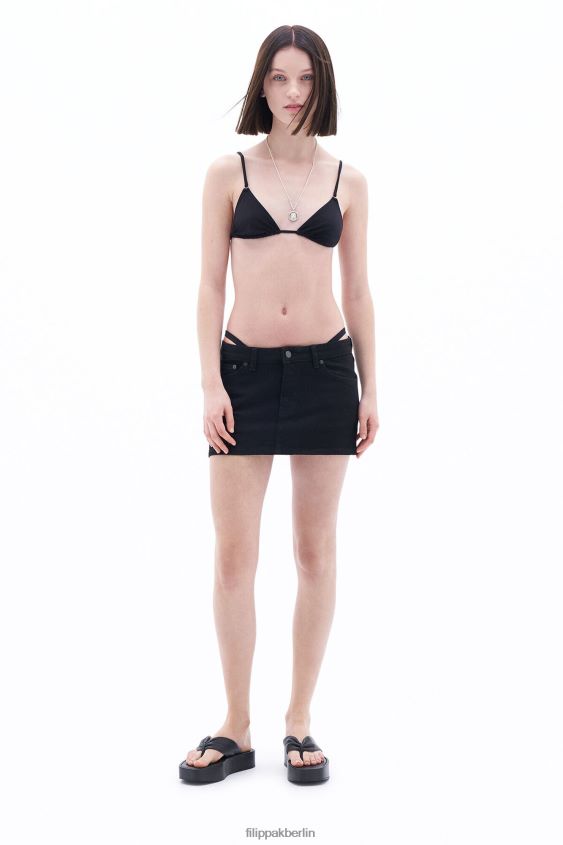 Filippa K L8HHT248 Bekleidung Schwarz Frauen Triangel-Bikinioberteil
