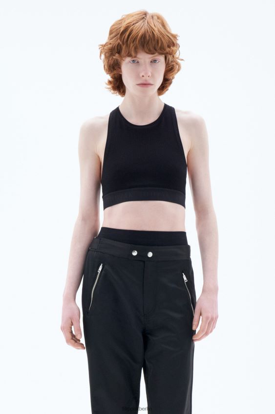 Filippa K L8HHT239 Bekleidung Schwarz Frauen Geripptes BH-Oberteil