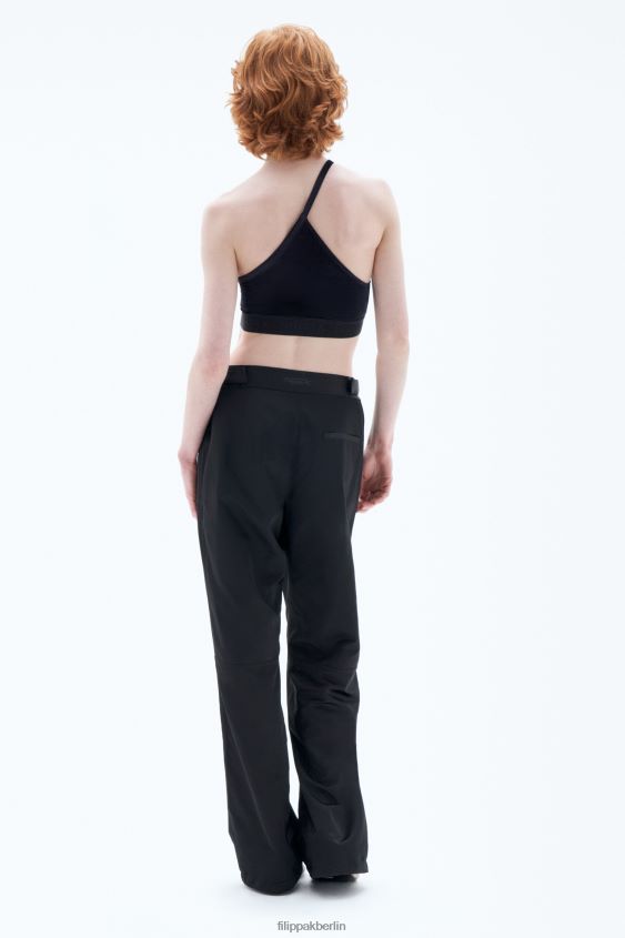 Filippa K L8HHT241 Bekleidung Schwarz Frauen asymmetrischer Samt-BH