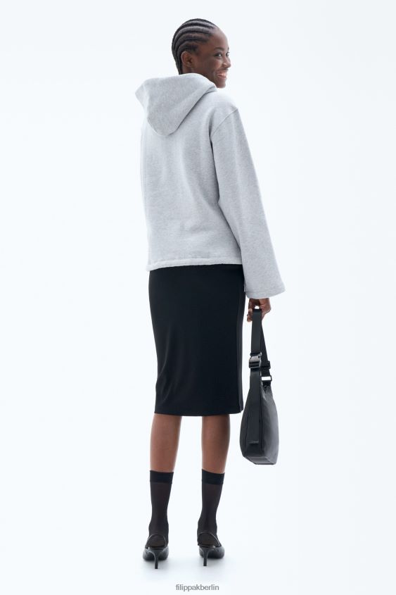 Filippa K L8HHT153 Bekleidung hellgrau mel. Frauen Kapuzenpullover