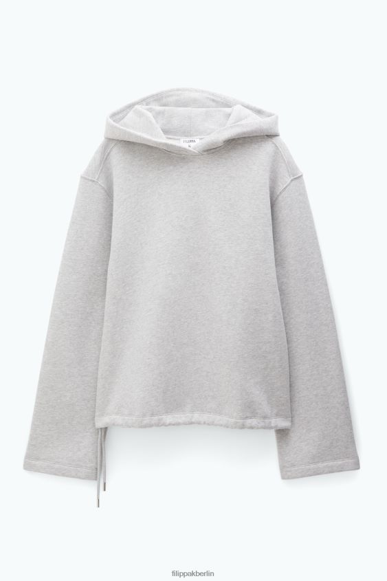 Filippa K L8HHT153 Bekleidung hellgrau mel. Frauen Kapuzenpullover