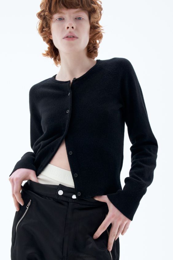 Filippa K L8HHT38 Bekleidung Schwarz Frauen Strickjacke aus Kaschmir