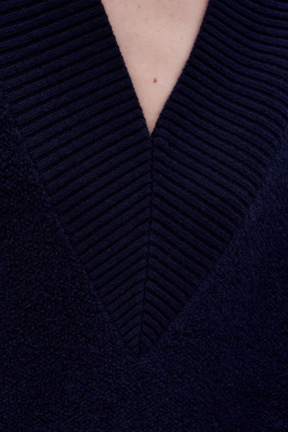 Filippa K L8HHT40 Bekleidung Marine Frauen Bouclé-Pullover