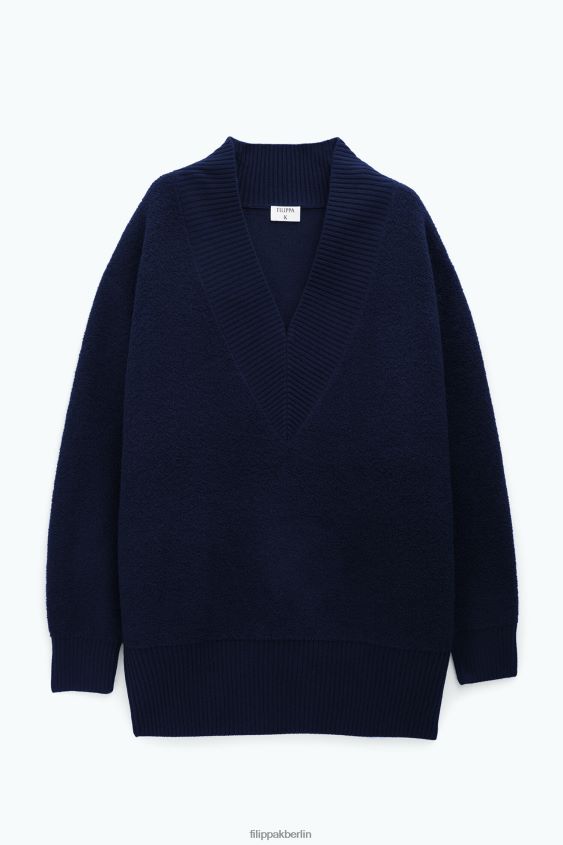 Filippa K L8HHT40 Bekleidung Marine Frauen Bouclé-Pullover
