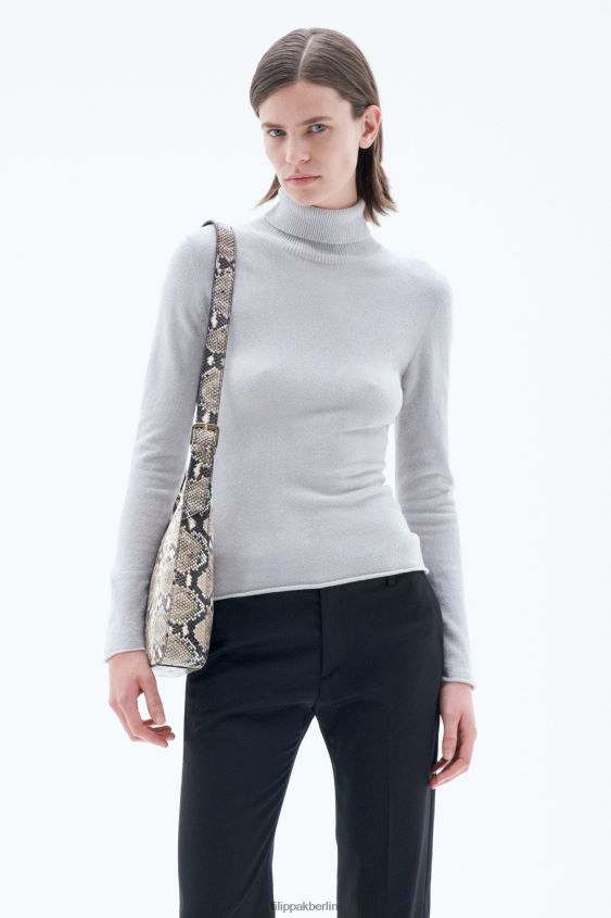 Filippa K L8HHT42 Bekleidung perlgrau Frauen Chenille-Rollkragenpullover