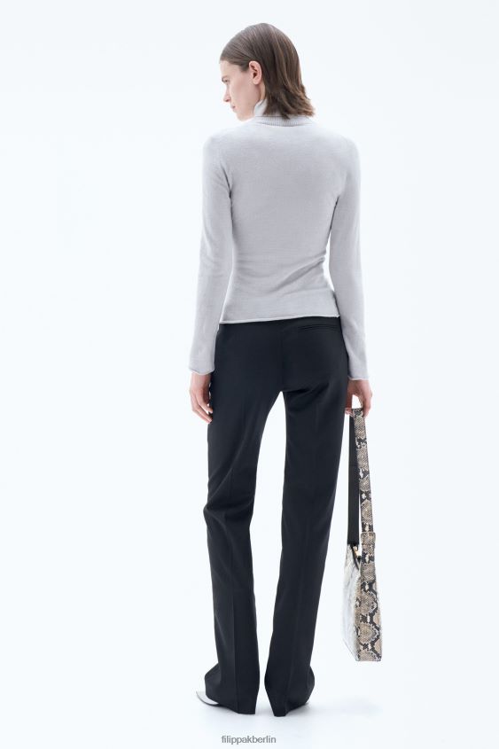 Filippa K L8HHT42 Bekleidung perlgrau Frauen Chenille-Rollkragenpullover