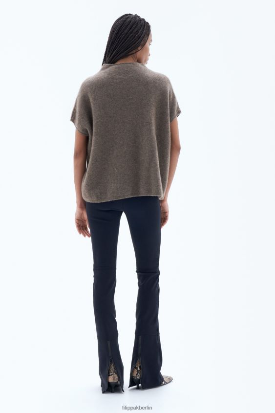 Filippa K L8HHT55 Bekleidung dunkle Taupe-Melange Frauen Ximena-Pullover